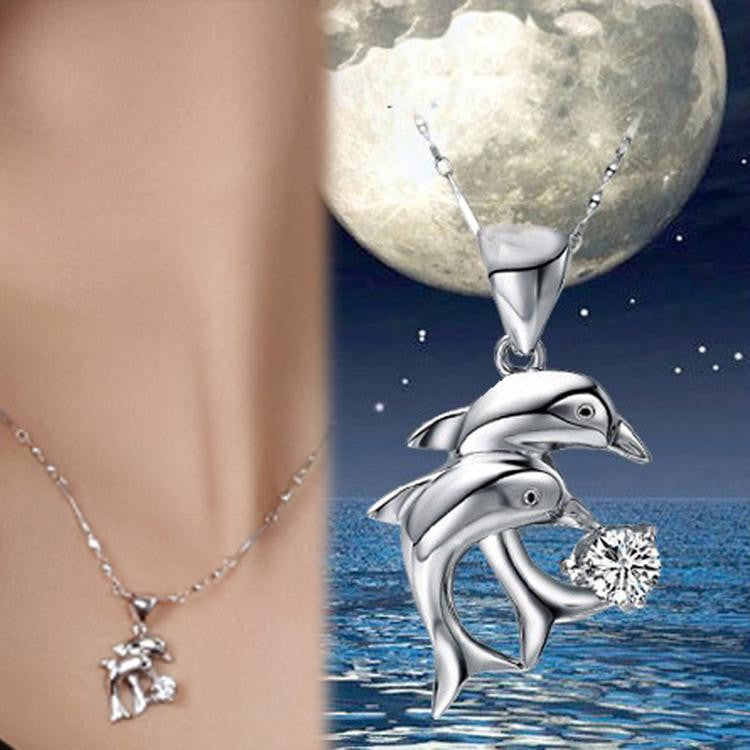 Dolphin Rhinestone Necklace