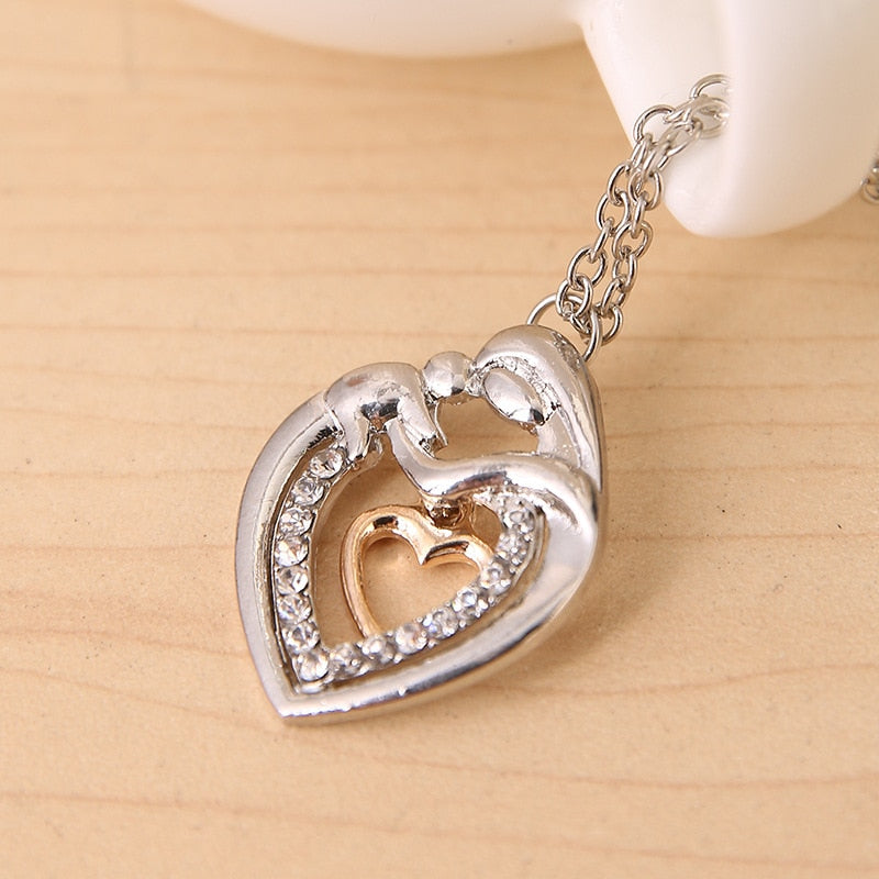 Mother and Child Pendant Necklace