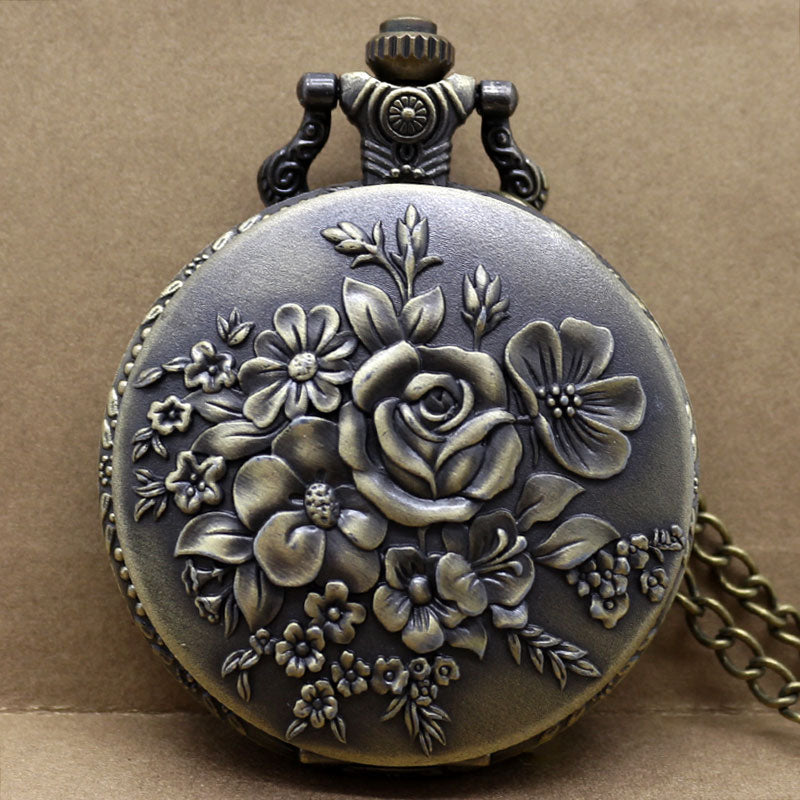 Blooming Flowers Pocket Watch