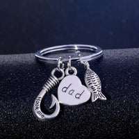 Load image into Gallery viewer, Hooked on Dad Keychain
