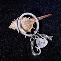 Load image into Gallery viewer, Hooked on Dad Keychain
