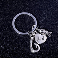 Load image into Gallery viewer, Hooked on Dad Keychain
