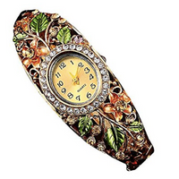 Load image into Gallery viewer, Bracelet Crystal Flower Watch
