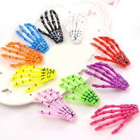 Load image into Gallery viewer, Colorful Skeleton Hand Hair Clips
