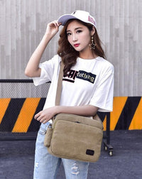 Load image into Gallery viewer, Canvas Messenger Bag
