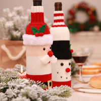 Load image into Gallery viewer, Santa and Snowman Wine Bottle Covers
