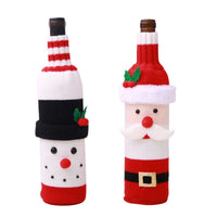 Load image into Gallery viewer, Santa and Snowman Wine Bottle Covers
