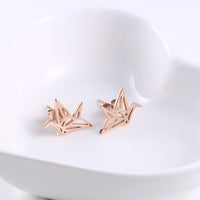 Load image into Gallery viewer, Origami Bird Stud Earrings
