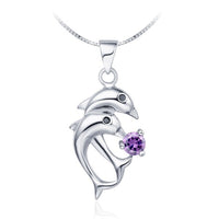 Load image into Gallery viewer, Dolphin Sterling Silver and Crystal Jewelry Set
