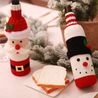 Load image into Gallery viewer, Santa and Snowman Wine Bottle Covers
