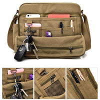 Load image into Gallery viewer, Canvas Messenger Bag
