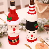 Load image into Gallery viewer, Santa and Snowman Wine Bottle Covers
