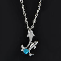 Load image into Gallery viewer, Dolphin Crystal Necklace
