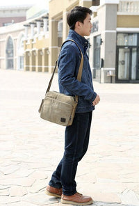 Load image into Gallery viewer, Canvas Messenger Bag
