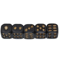 Load image into Gallery viewer, Black Skull Dice (Set of 5)
