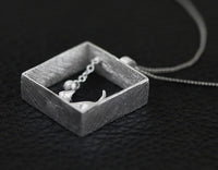 Load image into Gallery viewer, Sterling Silver Cat in the Box Necklace
