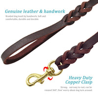 Load image into Gallery viewer, Braided Leather Dog Leash
