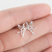 Load image into Gallery viewer, Origami Bird Stud Earrings
