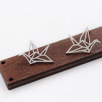 Load image into Gallery viewer, Origami Bird Stud Earrings
