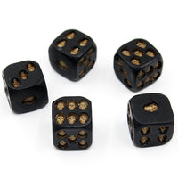 Load image into Gallery viewer, Black Skull Dice (Set of 5)
