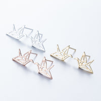 Load image into Gallery viewer, Origami Bird Stud Earrings
