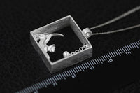 Load image into Gallery viewer, Sterling Silver Cat in the Box Necklace
