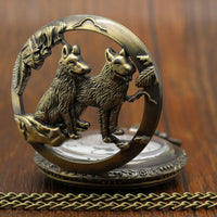 Load image into Gallery viewer, Vintage Wolves Pocket Watch
