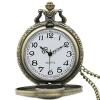 Load image into Gallery viewer, Bronze Steampunk Skull Pocket Watch with Chain
