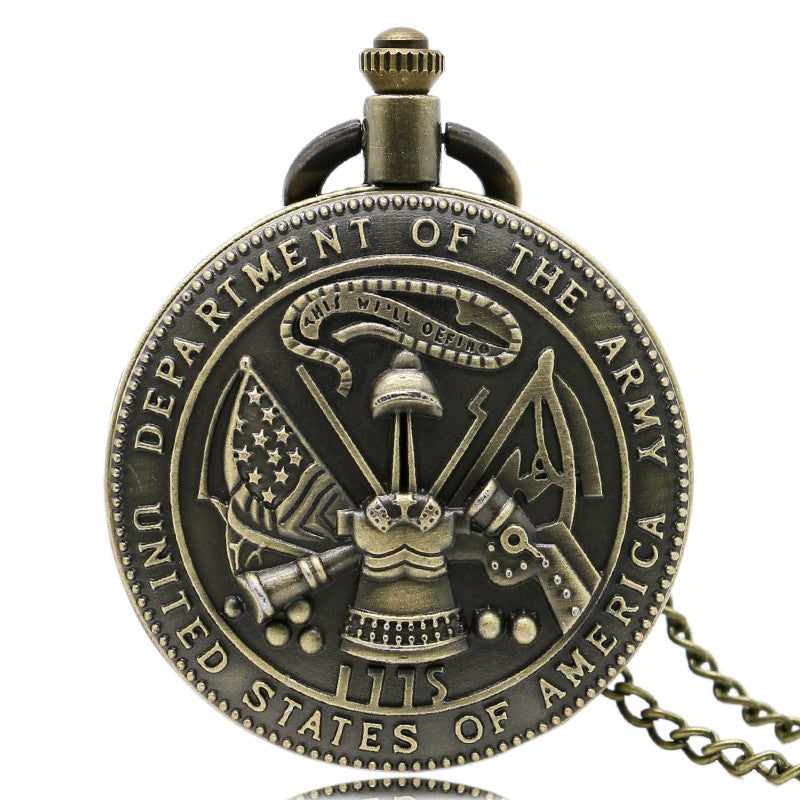 Vintage Bronze Army Pocket Watch