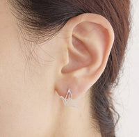 Load image into Gallery viewer, Origami Bird Stud Earrings

