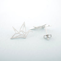 Load image into Gallery viewer, Origami Bird Stud Earrings
