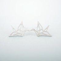 Load image into Gallery viewer, Origami Bird Stud Earrings
