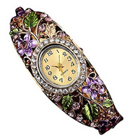 Load image into Gallery viewer, Bracelet Crystal Flower Watch
