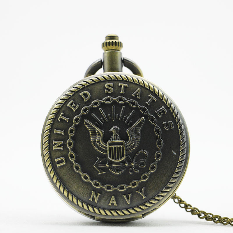 Vintage Bronze Navy Pocket Watch