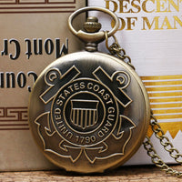 Load image into Gallery viewer, Vintage Bronze Coast Guard Pocket Watch
