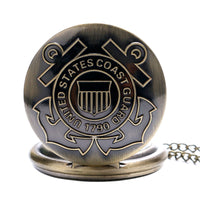Load image into Gallery viewer, Vintage Bronze Coast Guard Pocket Watch
