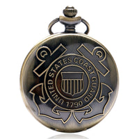 Load image into Gallery viewer, Vintage Bronze Coast Guard Pocket Watch
