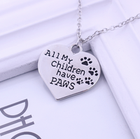 Load image into Gallery viewer, All My Children Have Paws Cat/Dog Pendant Necklace
