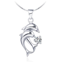 Load image into Gallery viewer, Dolphin Sterling Silver and Crystal Jewelry Set
