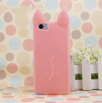 Load image into Gallery viewer, Kitty Ears Silicone iPhone Case
