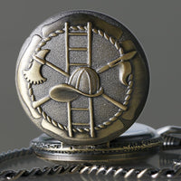 Load image into Gallery viewer, Vintage Bronze Firemen Pocket Watch
