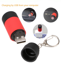 Load image into Gallery viewer, USB Ultra Bright Rechargeable LED Keychain Flashlight
