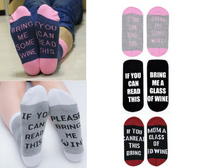 Load image into Gallery viewer, Bring Me A Glass Of Wine Socks
