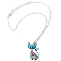 Load image into Gallery viewer, Cat Enamel Necklaces
