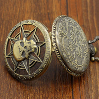 Load image into Gallery viewer, Bronze Skull Pocket Watch
