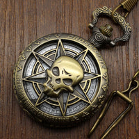 Load image into Gallery viewer, Bronze Skull Pocket Watch
