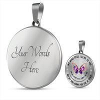Load image into Gallery viewer, My Mind Still Talks To You Circle Pendant Necklace
