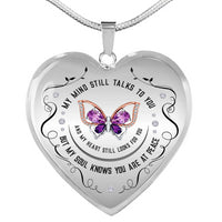 Load image into Gallery viewer, My Mind Still Talks To You Heart Pendant Necklace
