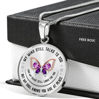 Load image into Gallery viewer, My Mind Still Talks To You Circle Pendant Necklace
