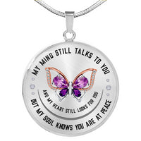 Load image into Gallery viewer, My Mind Still Talks To You Circle Pendant Necklace
